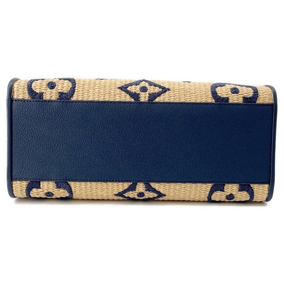 LOUIS VUITTON Onthego Size MM Monogram・Raffia Blue M57723 - Picture 7 of 16